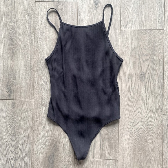 DARK GREY Aritzia Wilfred Annency Bodysuit - Picture 1 of 8